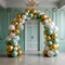 60pcs 12inch Sage Green White Metallic Gold Confetti Balloons (White Gold Green) 12.6 x 7.9 x 0.45 inches